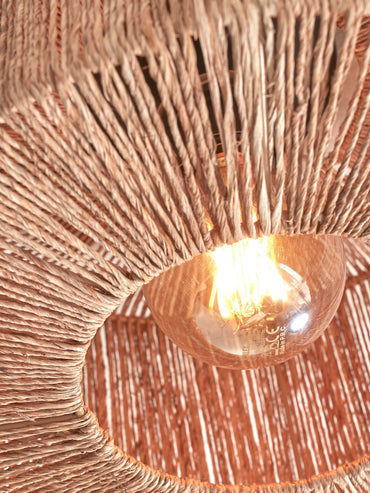Good&Mojo Ceiling lamp Iguazu jute round/straight S dia. 30xh. 16cm. natural