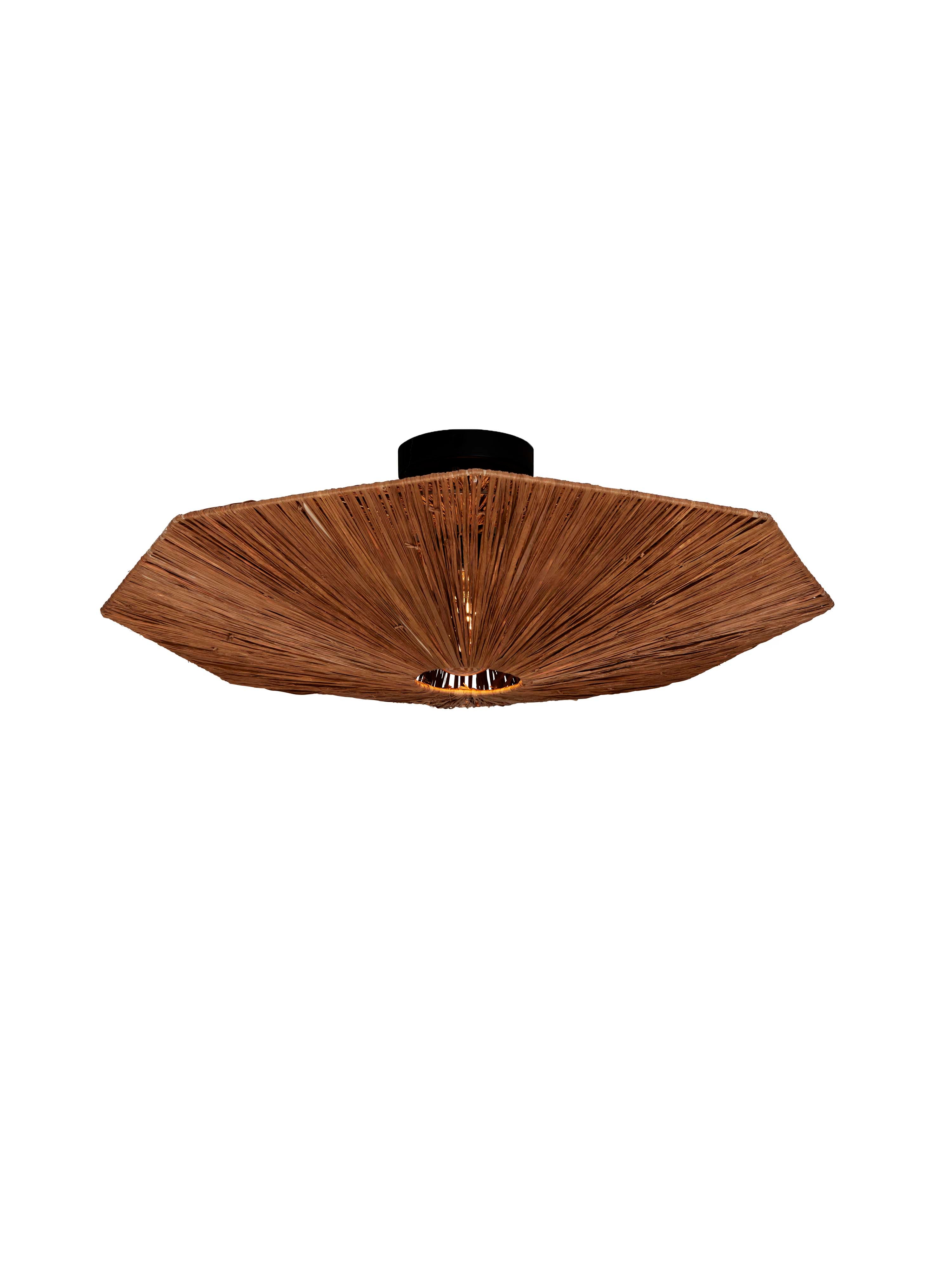 Good&Mojo Panama ceiling lamp, diameter 65cm, brown