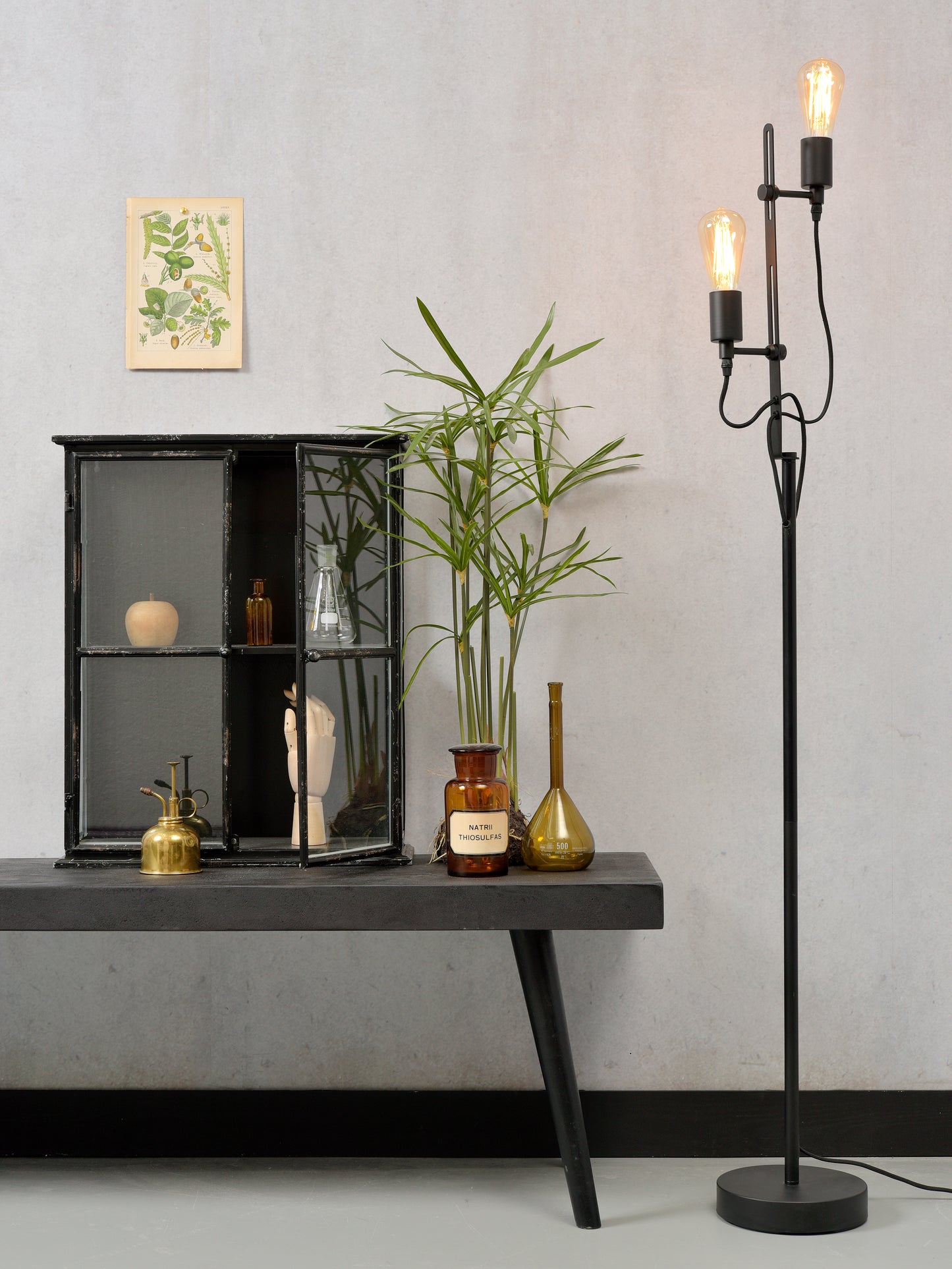 It's About Romi Stehleuchte Eisen Seattle H.152xB.23cm verstellbar, schwarz