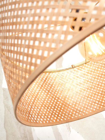 Good&Mojo Hängelampe Java Bambus rund/gerade Durchm. 50 x H.22cm. natürlich