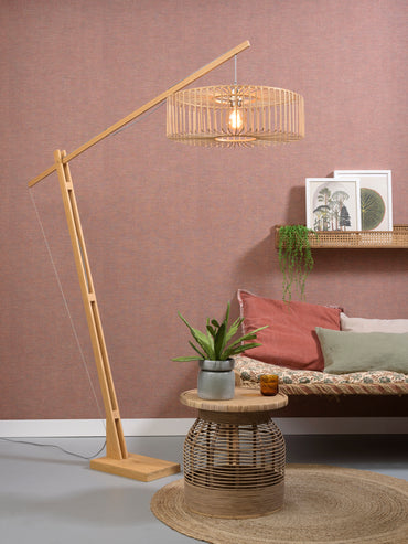 Good&Mojo Stehleuchte Bromo Bambus nat.H.207cm/Schirm 60x18cm nat., L