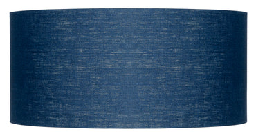 Floor lamp Fuji bamboo h.167cm/shade 47x23cm eco linen, blue denim