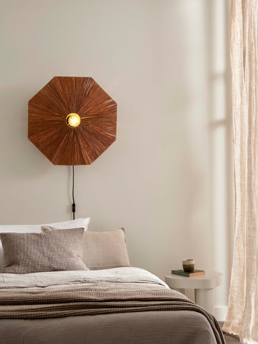 Good&Mojo Wandleuchte Panama dia. 65cm, braun