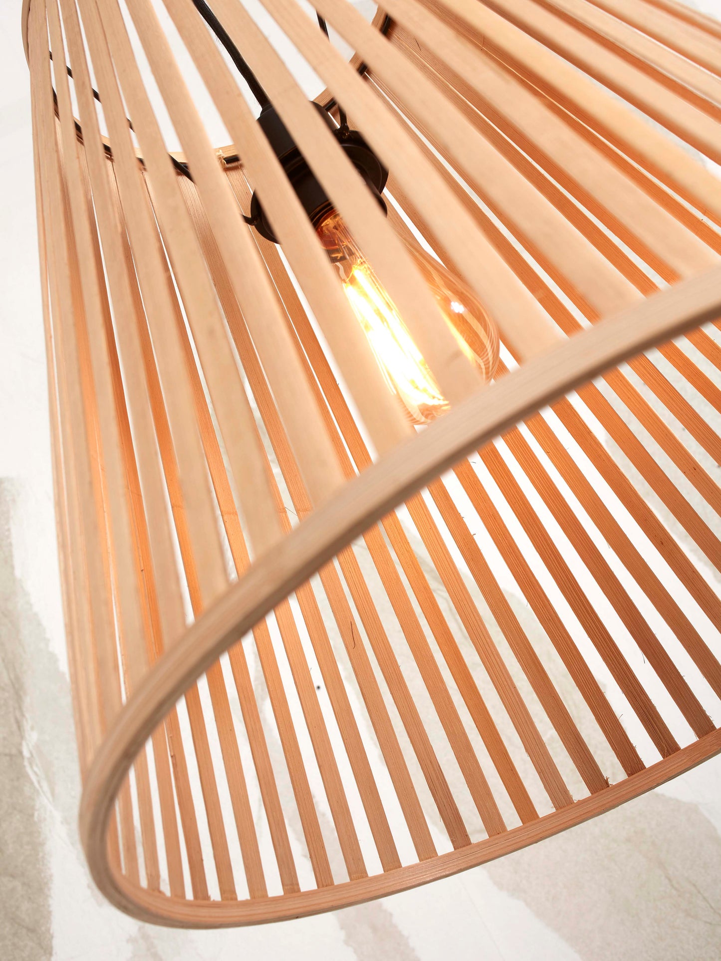 Good&Mojo Hängelampe Merapi Bambus/konisch 40xh.42cm natur. L