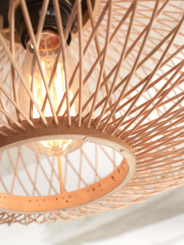 Ceiling lamp Cango bamboo ellipse S/shade dia.40xh.20cm. natural