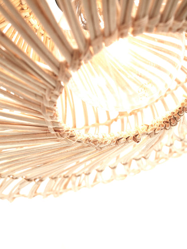 Good&Mojo Plafonniere Zanzibar S rattan/flat dia.40xh.12cm. white