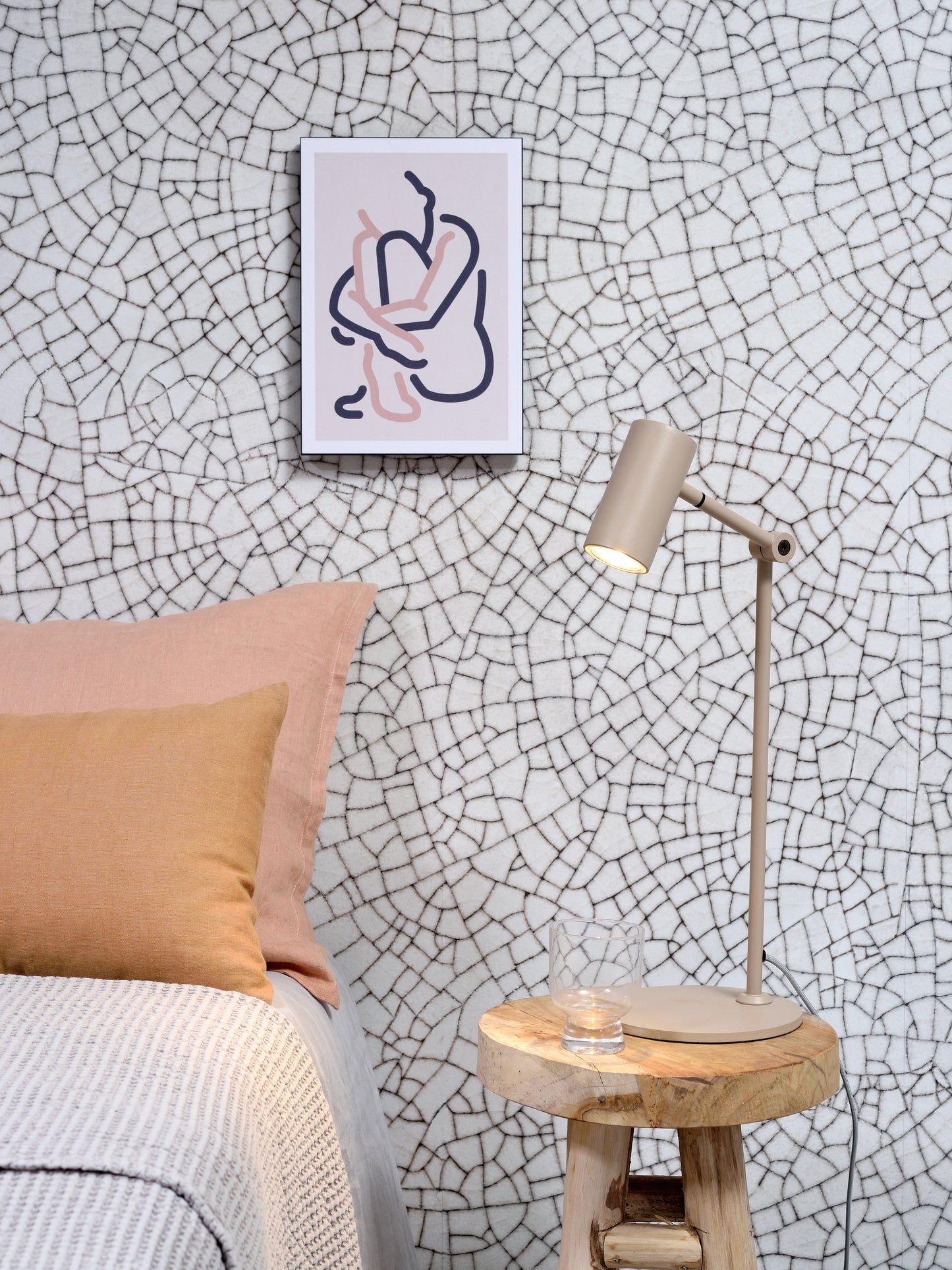 It's About Romi Tischleuchte Eisen Montreux H.56,5cm LED 5W/Röhre H.11x5,5cm, Sand