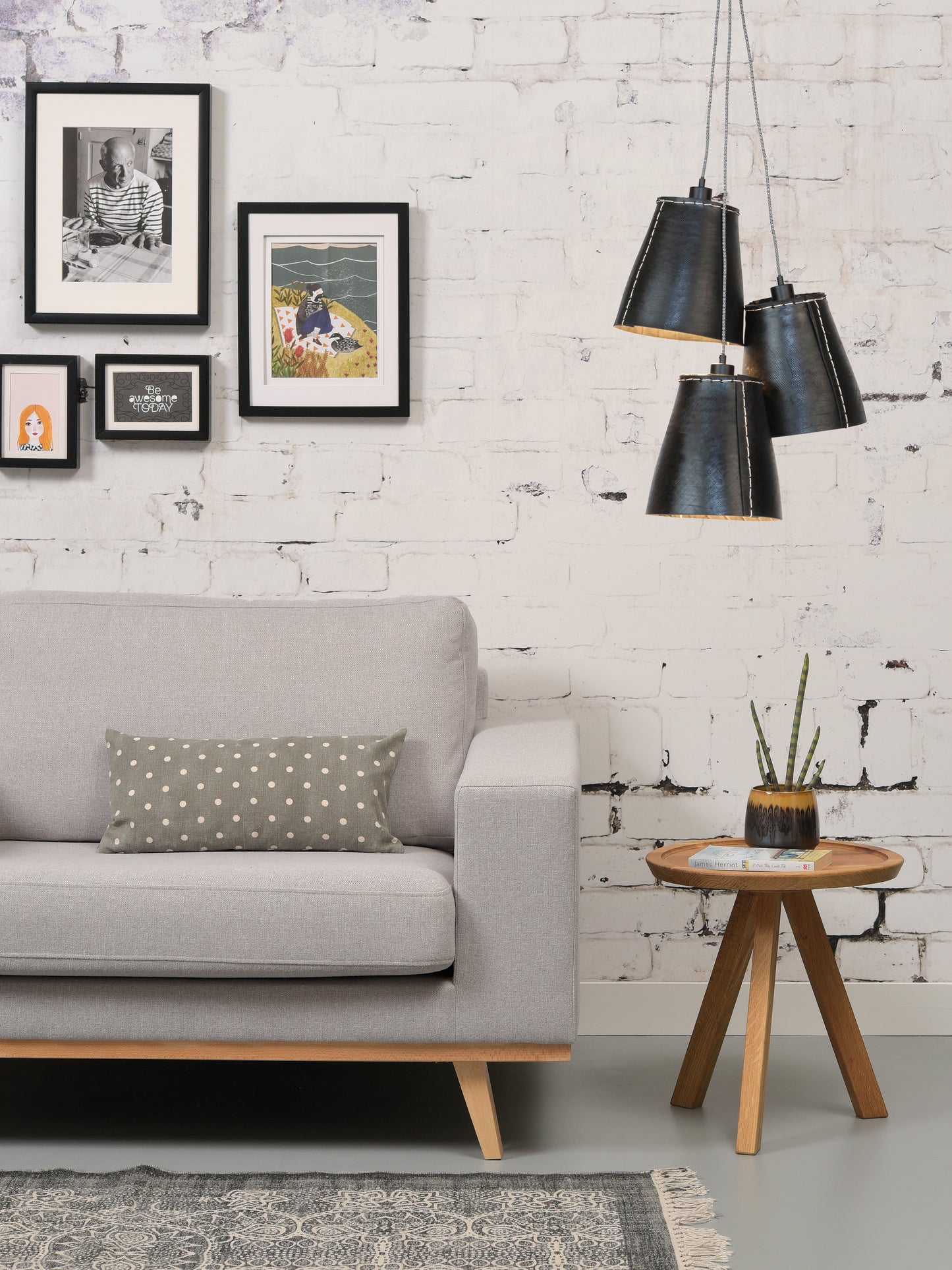 Good&Mojo Hängelampe Amazon recycelter Autoreifen - 3 Kappen L