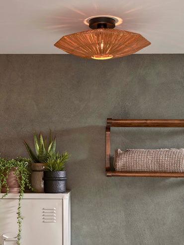 Good&Mojo Panama ceiling lamp, diameter 45cm, brown