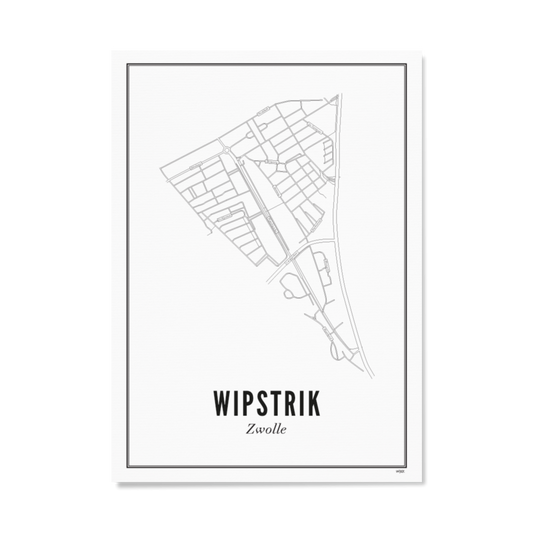 Wyck Zwolle Wipstrik poster A3 30 x 40