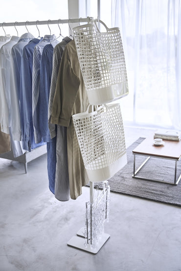 Yamazaki Faltbarer Wäscheständer für den Innenbereich - Tower - Weiß