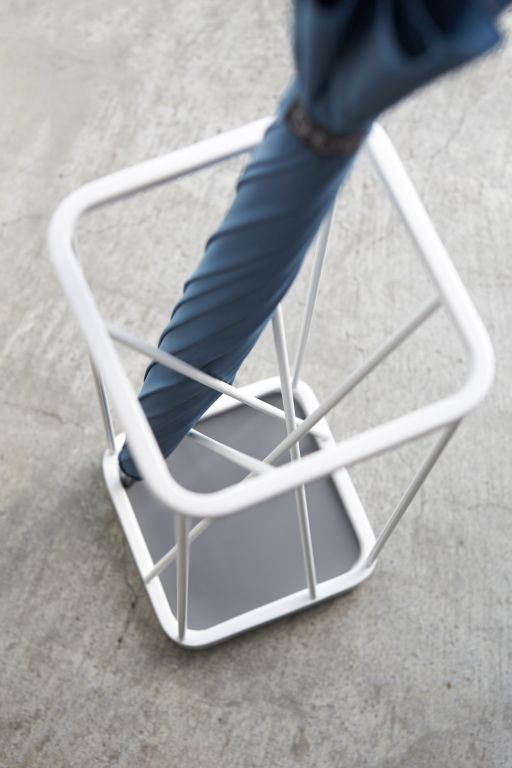 Yamazaki Schirmständer 9 Square - weiß