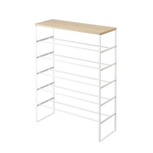 Yamazaki Schoenenrek met houten bovenblad - Tower - wit