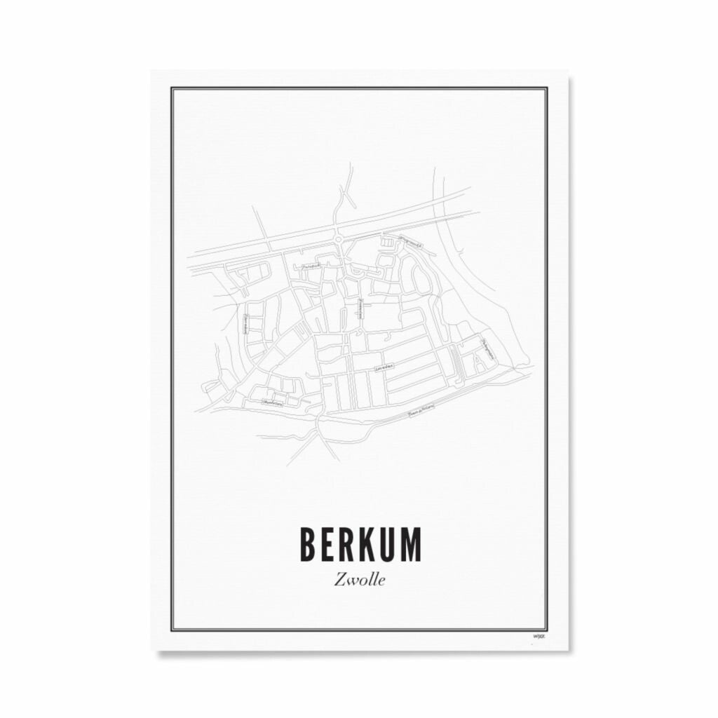 Wijck Zwolle Berkum poster 40 x 50
