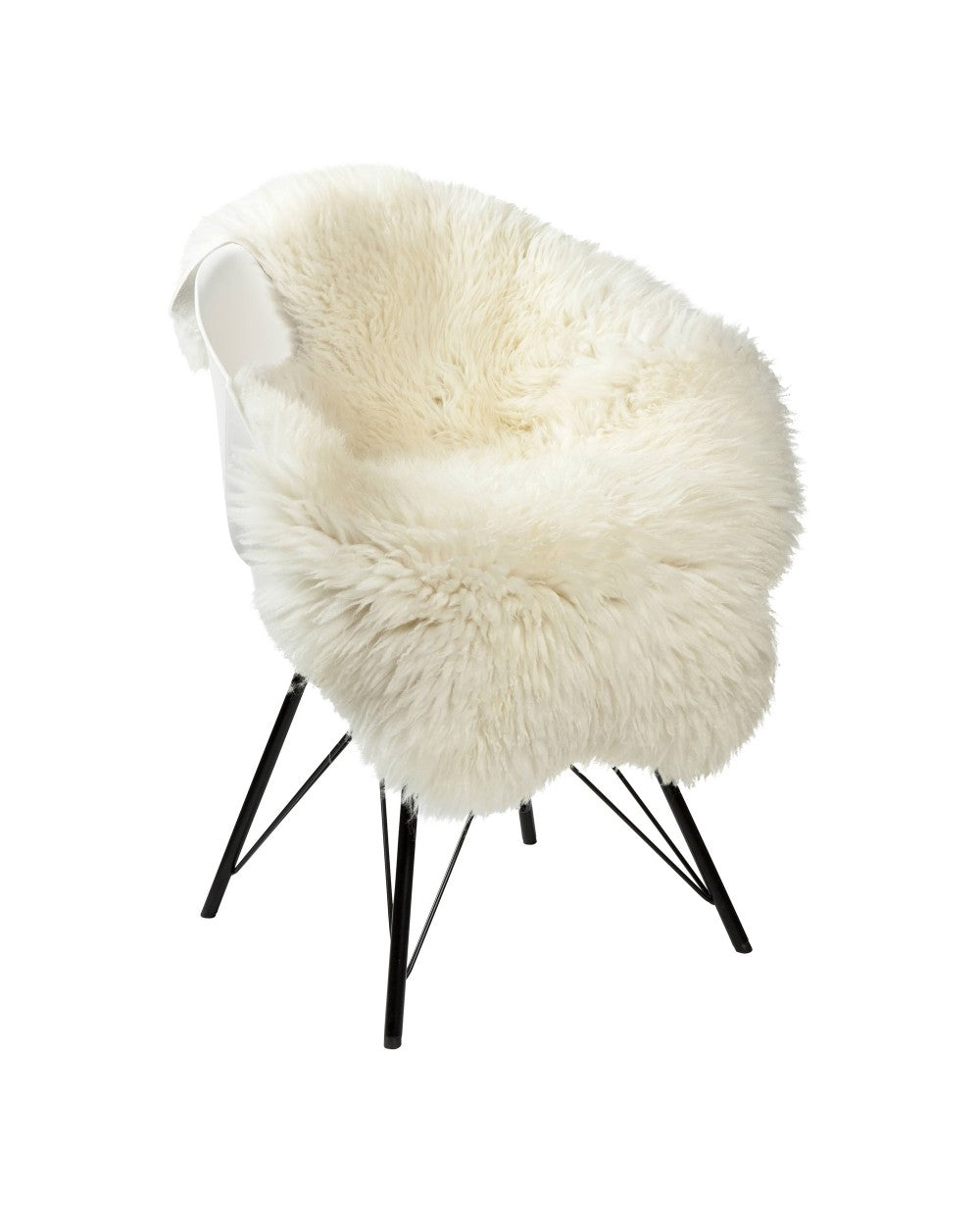 Dyreskinn Schapenvacht naturel wit 100 x 65 cm