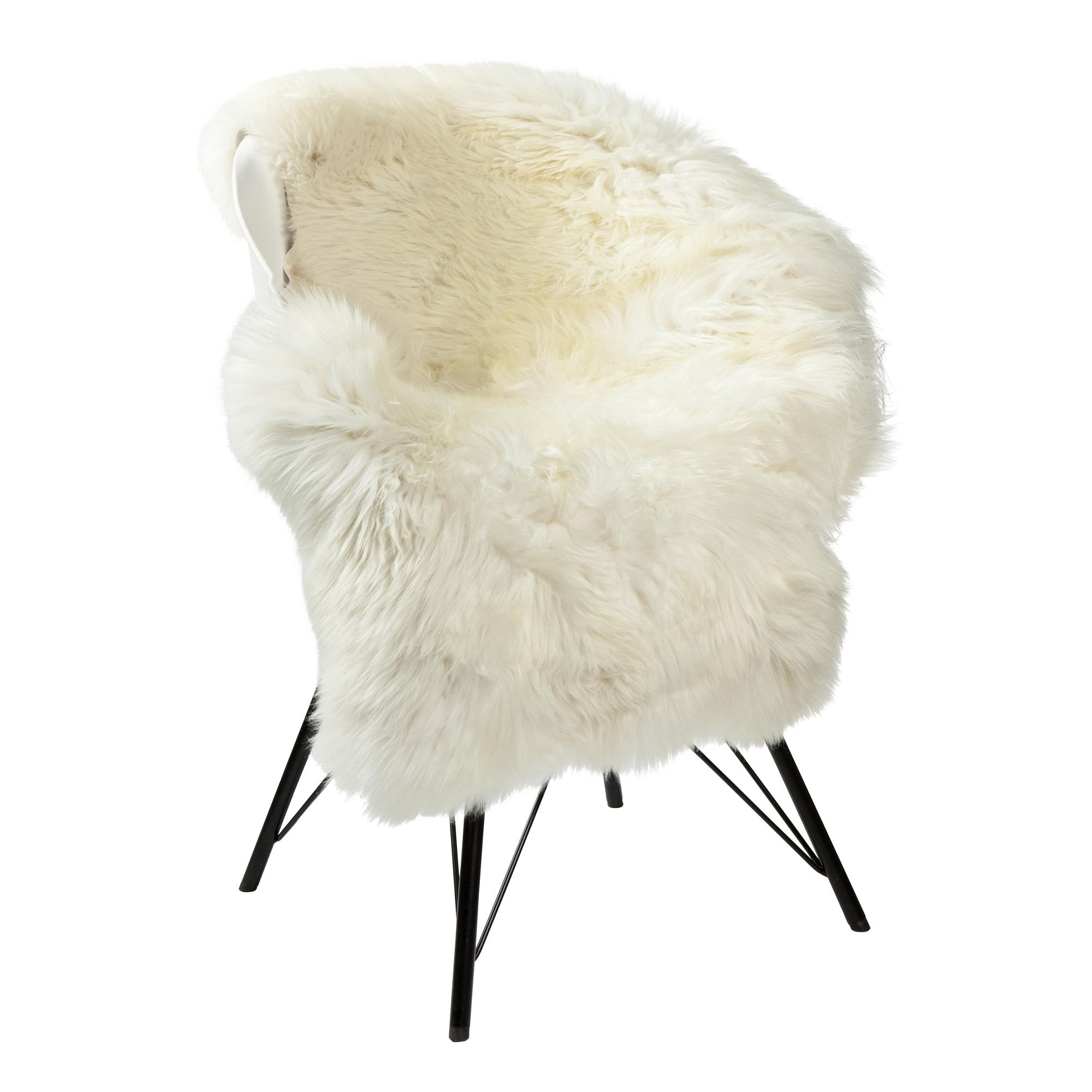 Dyreskinn Schapenvacht XL - naturel wit - 120 x 80 cm