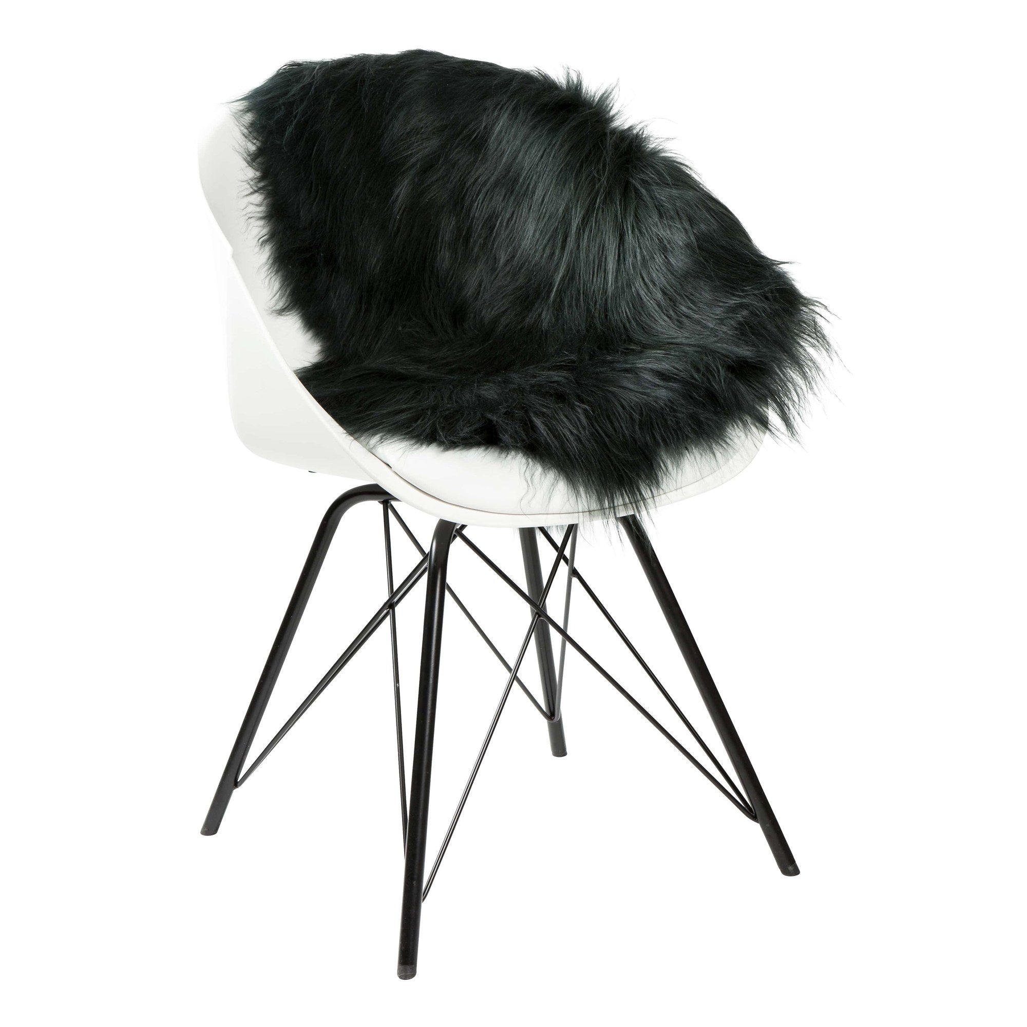 Dyreskinn IJslandse schapenvacht - Donkergroen - 100 x 65 cm