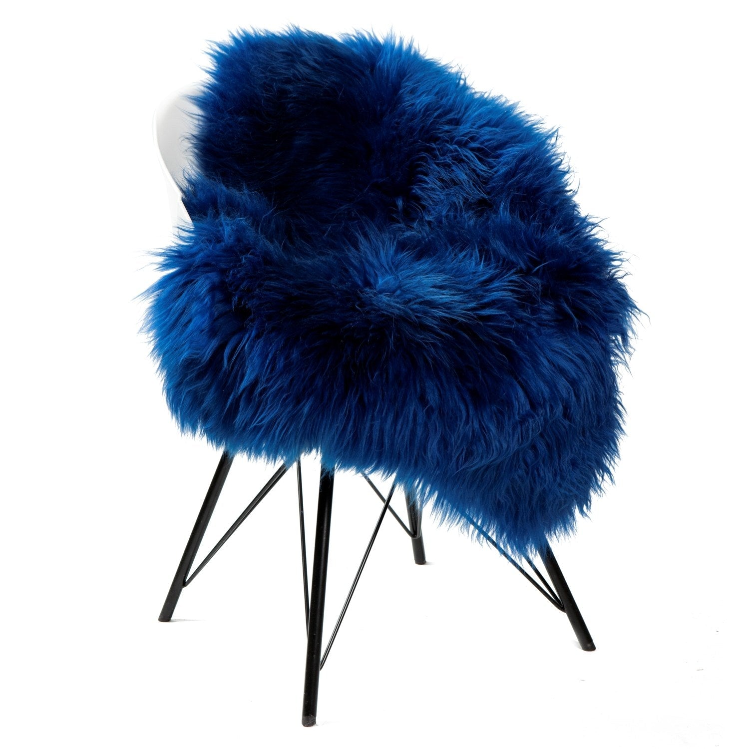 Dyreskinn Schapenvacht - marineblauw - 100 x 65 cm