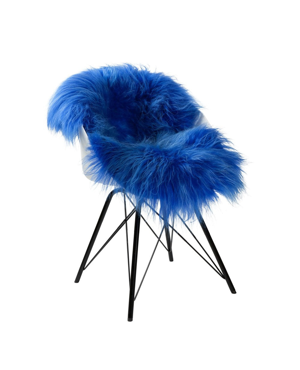 Dyreskinn IJslandse schapenvacht - Blauw - 100 x 65 cm