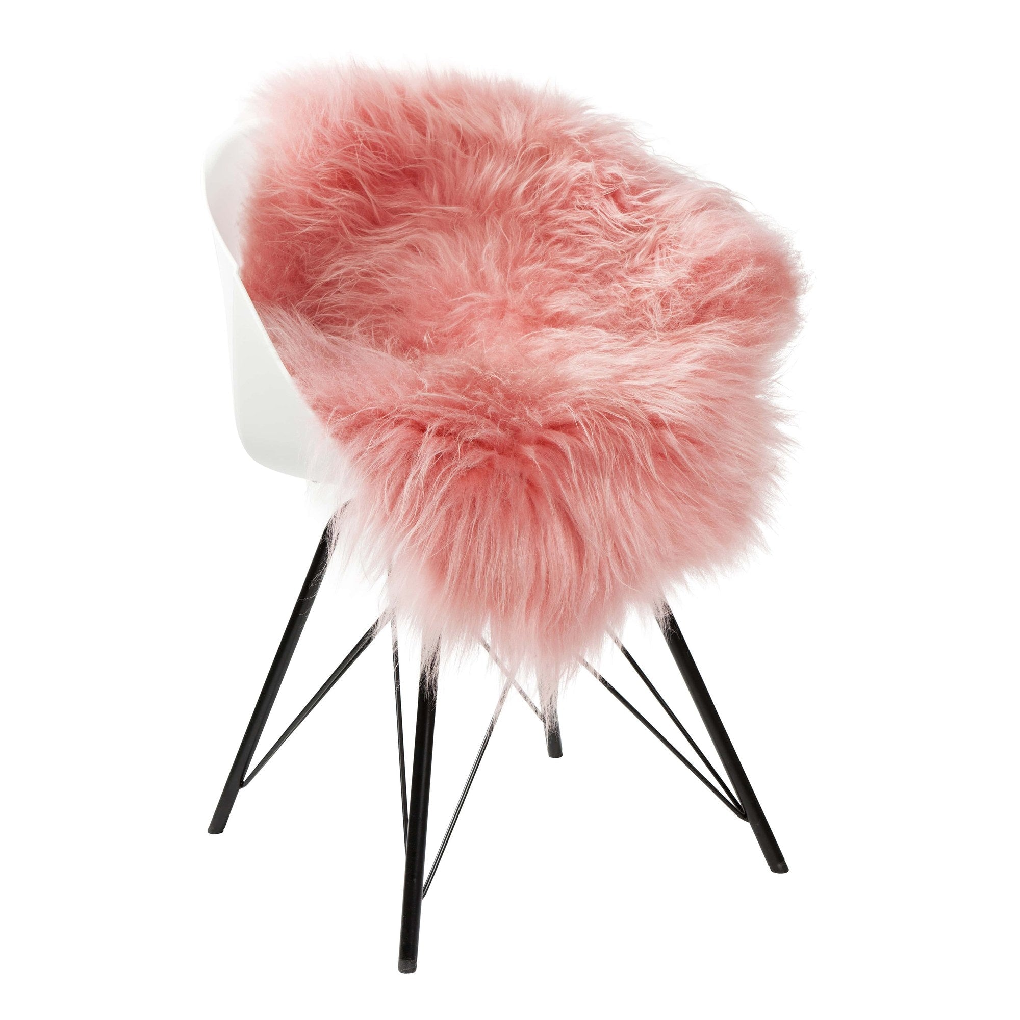 Dyreskinn IJslandse schapenvacht - roze-oranje - 100 x 65 cm