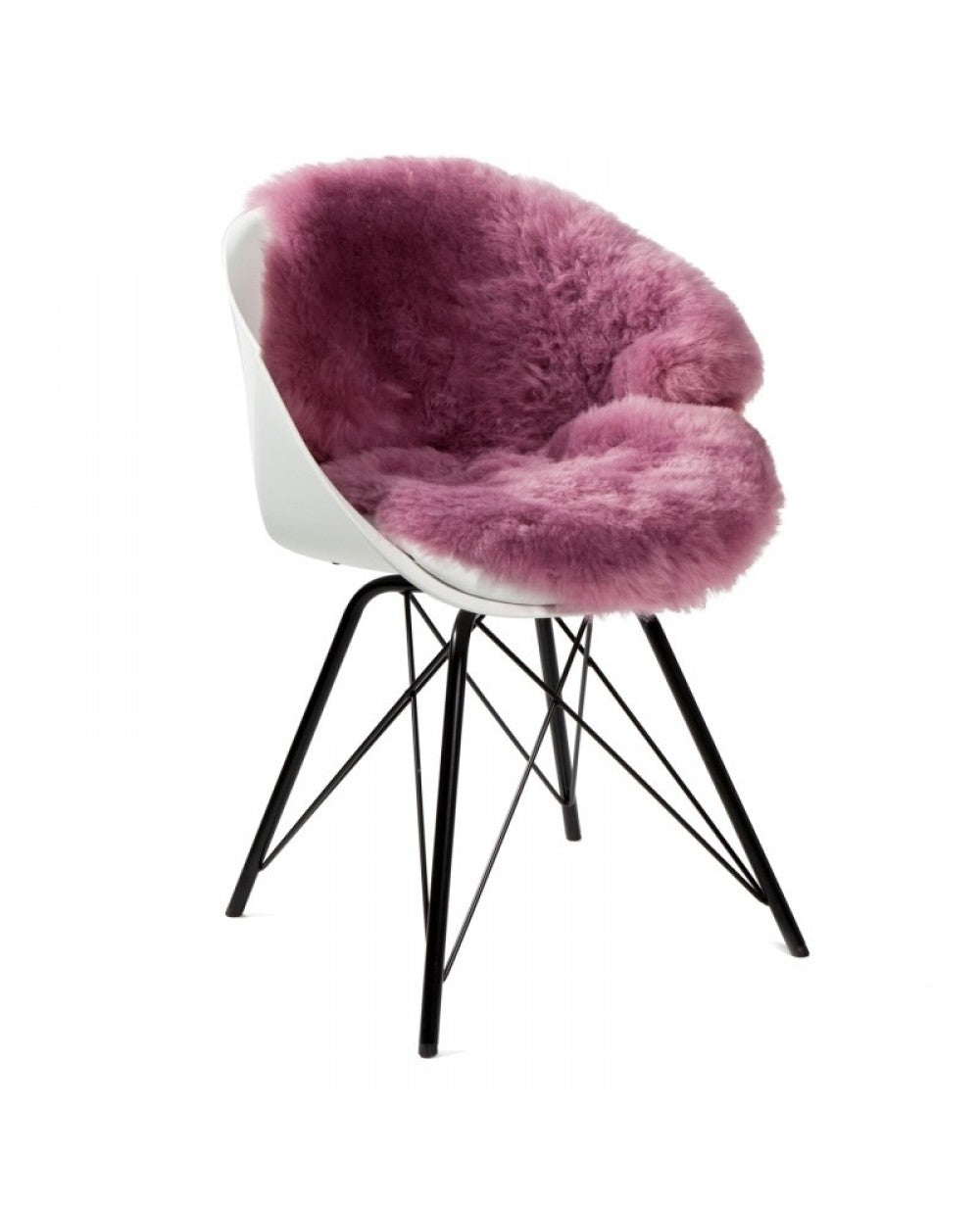 Dyreskinn Schapenvacht IJslands - Donkerroze kort - 100 x 65cm