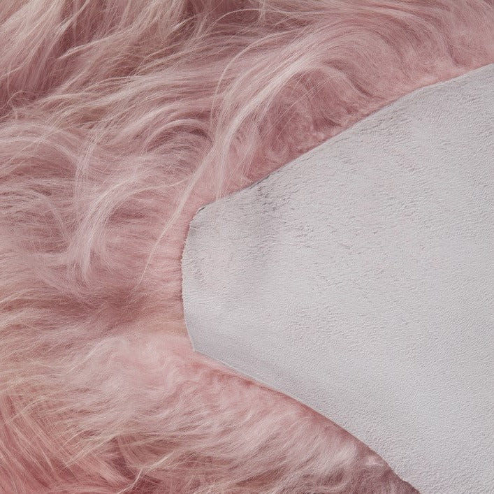 Dyreskinn Schapenvacht IJslands - Roze - 100 x 65cm