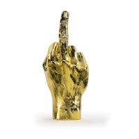Bitten The finger beeld middelvinger goud
