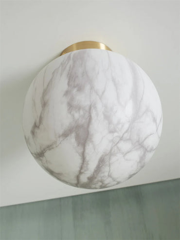 It's About Romi Ceiling lamp glass/iron Carrara ball diameter 22x26cm white marble print/gold S