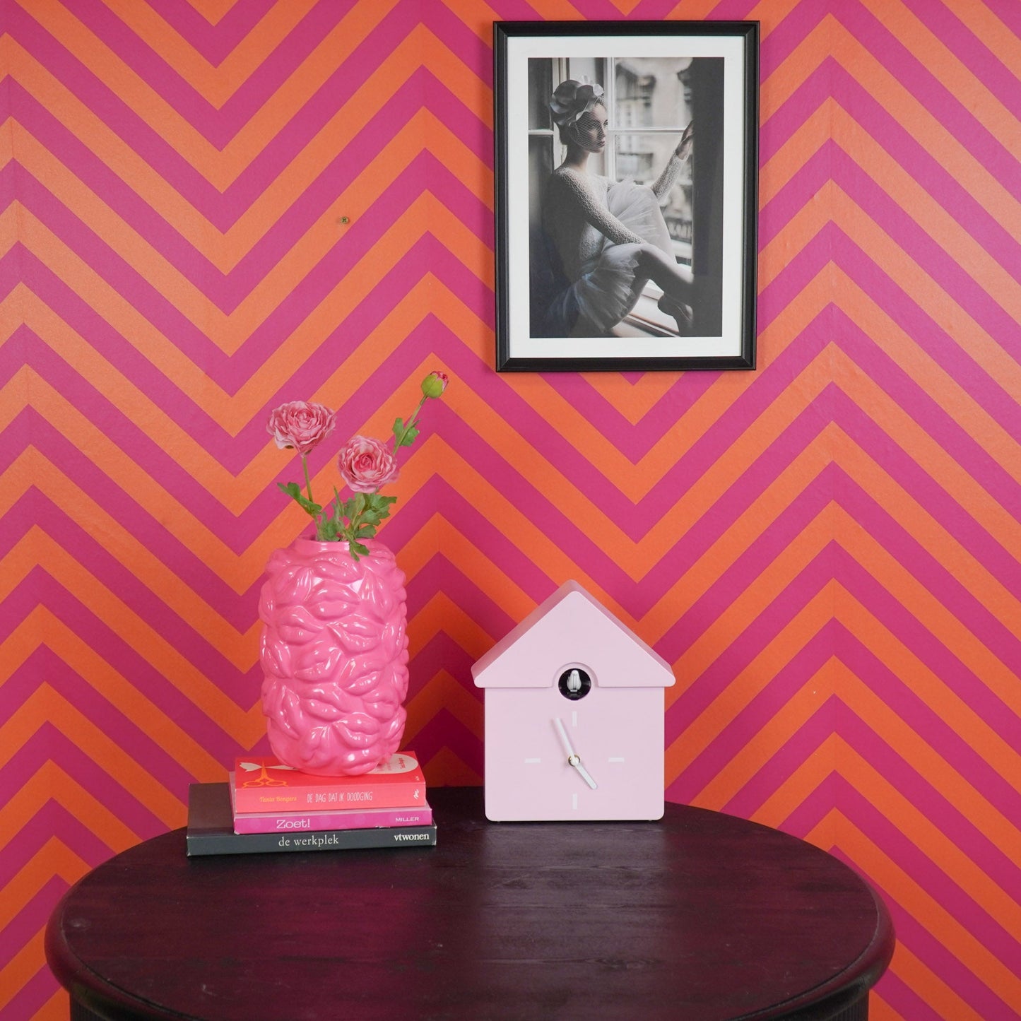 KHousevitamin - Cuckoo Clock - Light Pink 24x27x9cm