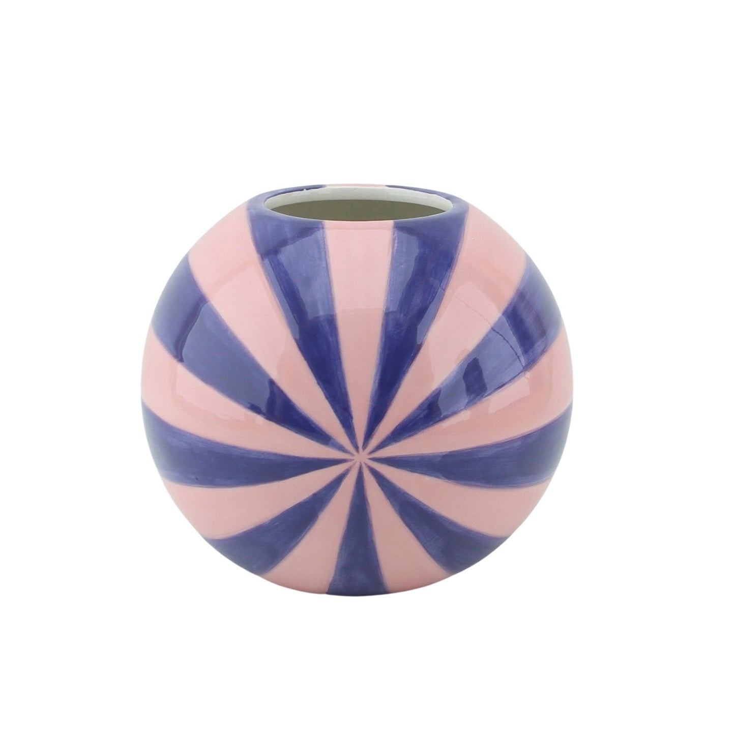 Housevitamin  - Bloemenvaas Swirl - Dolomiet - Roze/Violet - 20x20x17cm