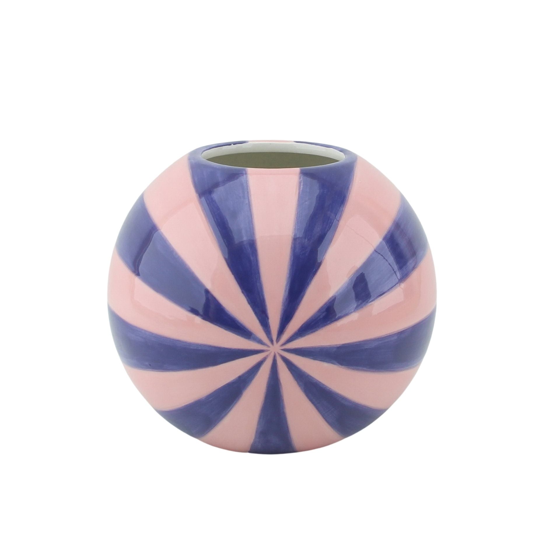 Housevitamin  - Bloemenvaas Swirl - Dolomiet - Roze/Violet - 20x20x17cm