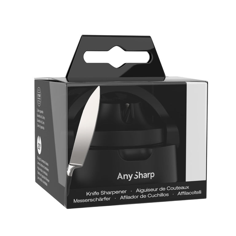 AnySharp Evo Messenslijper - Zwart in verpakking