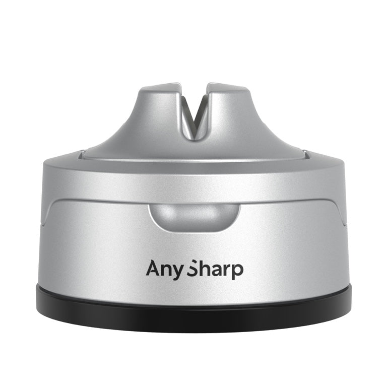 AnySharp Evo Messenslijper - Zilver op witte achtergrond