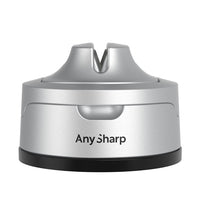 AnySharp Evo Messenslijper - Zilver op witte achtergrond