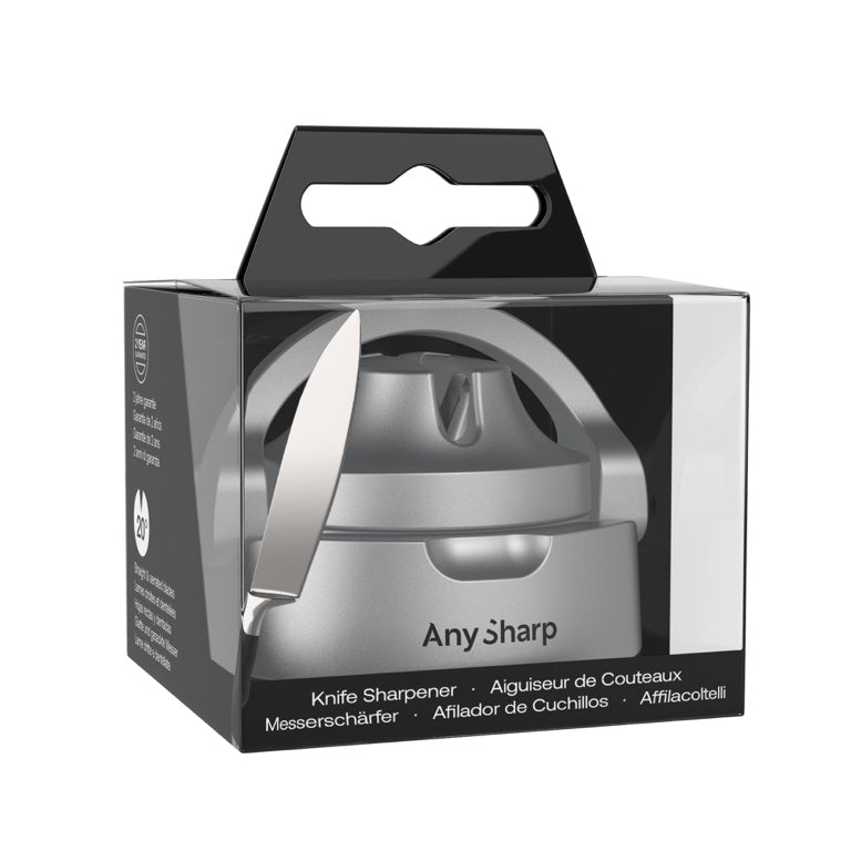 AnySharp Evo Messenslijper - Zilver in verpakking
