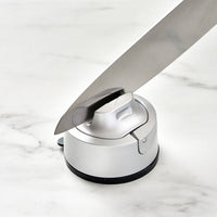 AnySharp Evo Messenslijper - Zilver met mespunt in slijper