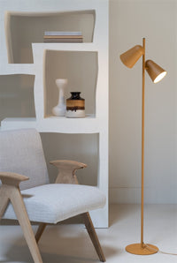 it's about RoMi Vloerlamp Salamanca 2-kap. mosterd