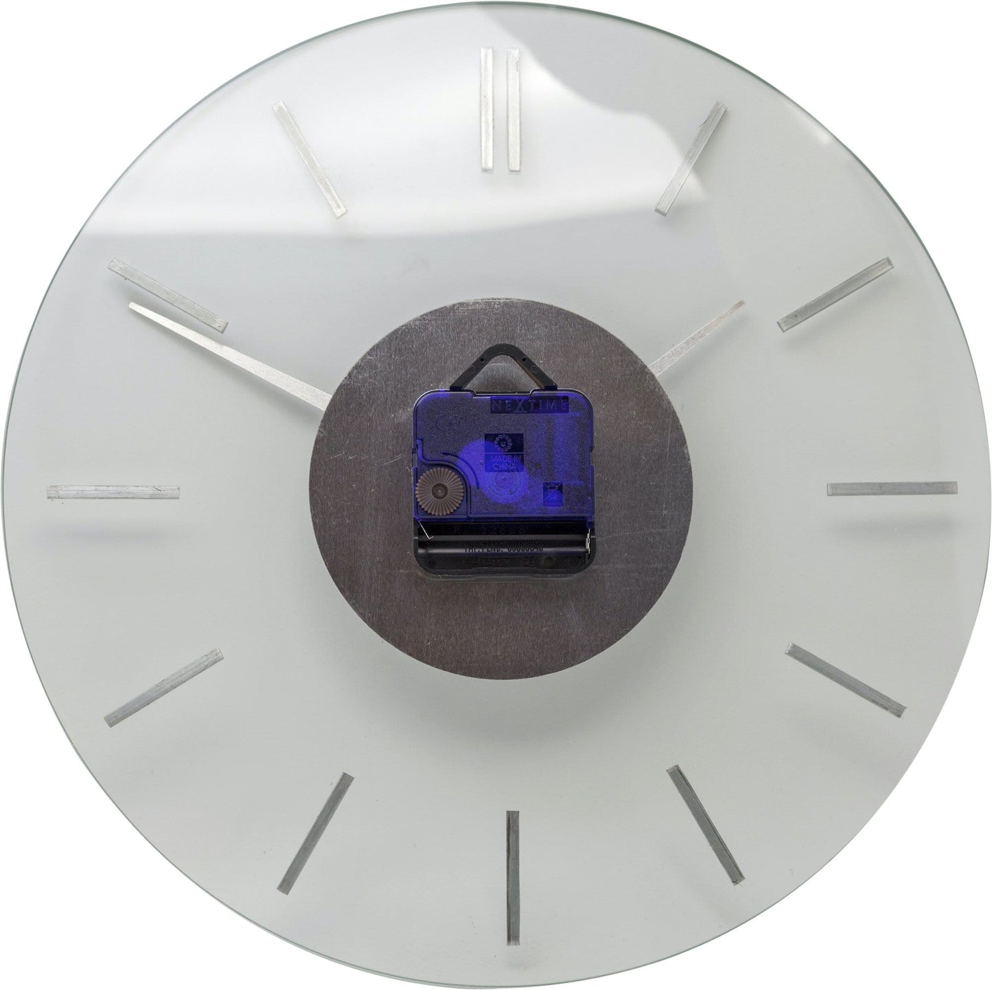 Nextime wandklok- 26 cm - Aluminum - Glas - Stripe