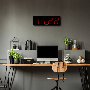 NeXtime Wand-/tafelklok - 51,5 x 18 x 4,5 cm - kunststof - 'Big D'