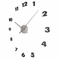 Nextime Wandklok - 48 x 3 cm - Aluminum - 'Small Hands'