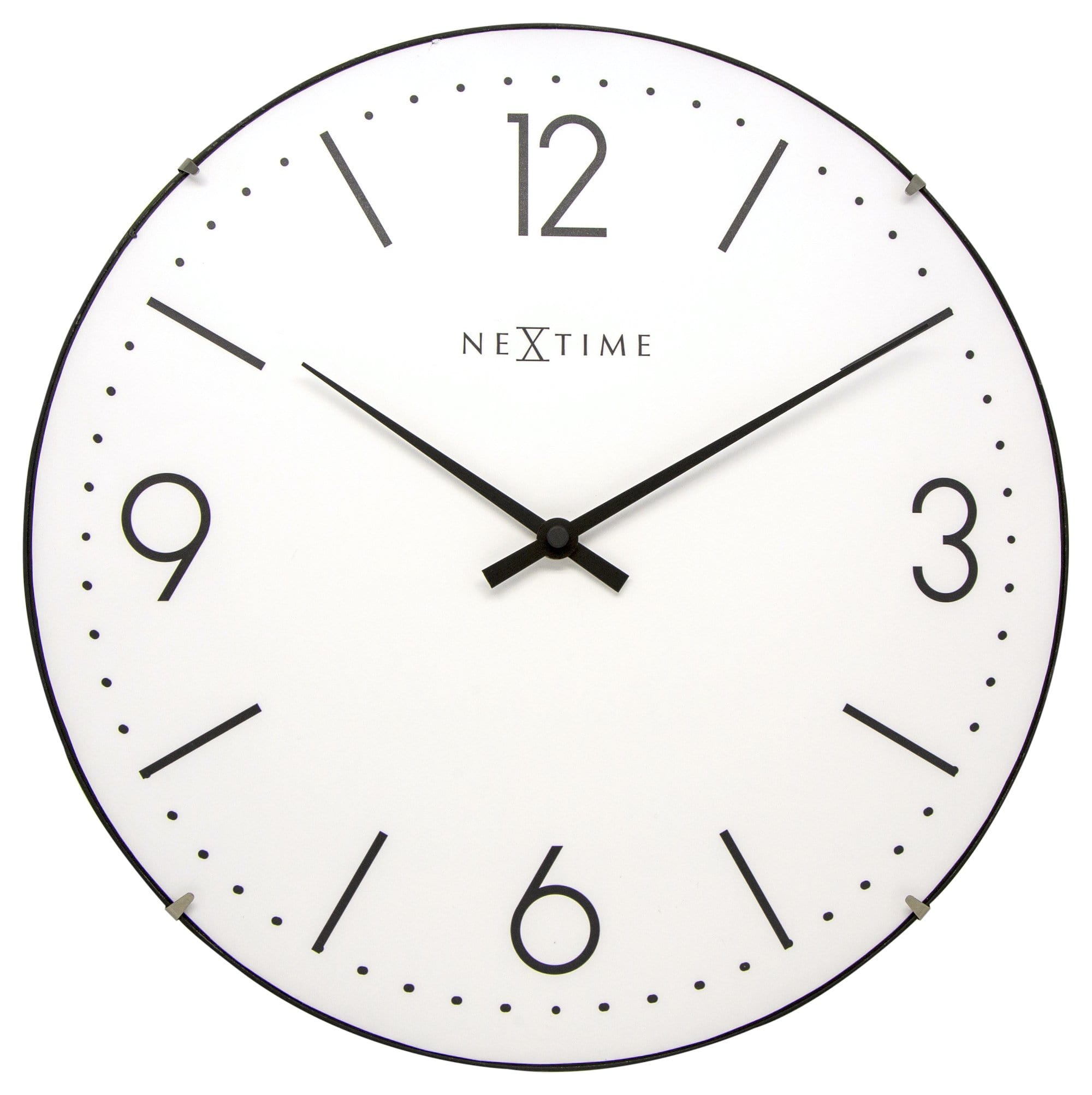NeXtime Wandklok - 35 cm - koepelglas - 'Basic Dome'