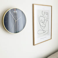 Nextime Wandklok - 34 cm - Vintage 'Essential Gold'