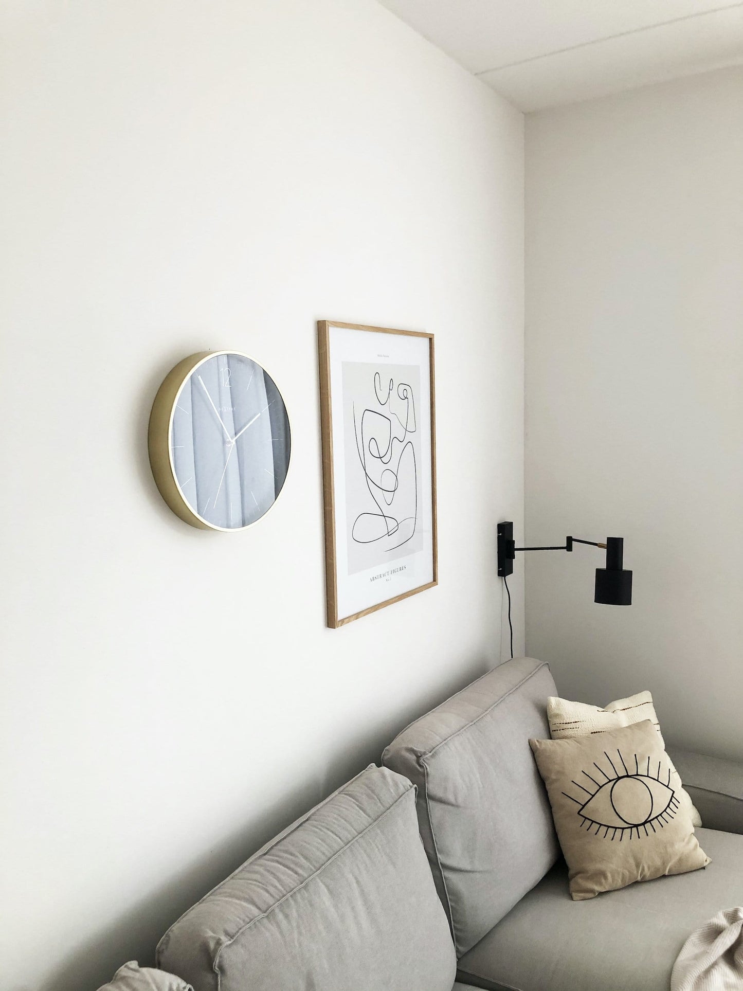 Nextime Wandklok - 34 cm - Vintage 'Essential Gold'