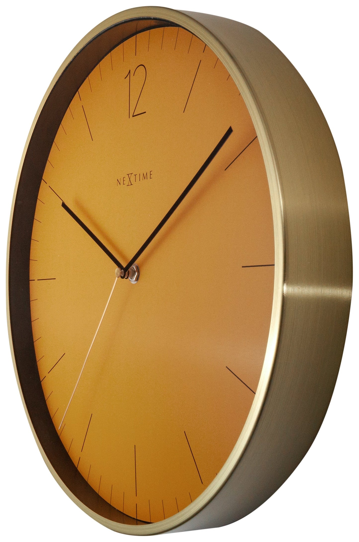 Nextime Wandklok - 34 cm - Glas Metaal - Vintage 'Essential Gold'