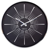 eXtime Excentric wandklok 40 cm zwart metaal