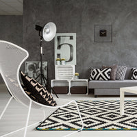 NeXtime Wanduhr 45x45x15cm - Geräuschlos - Schwarz - Metall - "Vasco Square"