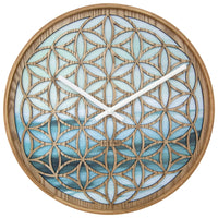 NeXtime Wandklok 40 cm - Geruisloos - Groen - Hout - "Concord"