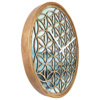 NeXtime Wandklok 40 cm - Geruisloos - Groen - Hout - "Concord"