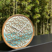 NeXtime Wandklok 40 cm - Geruisloos - Groen - Hout - "Concord"