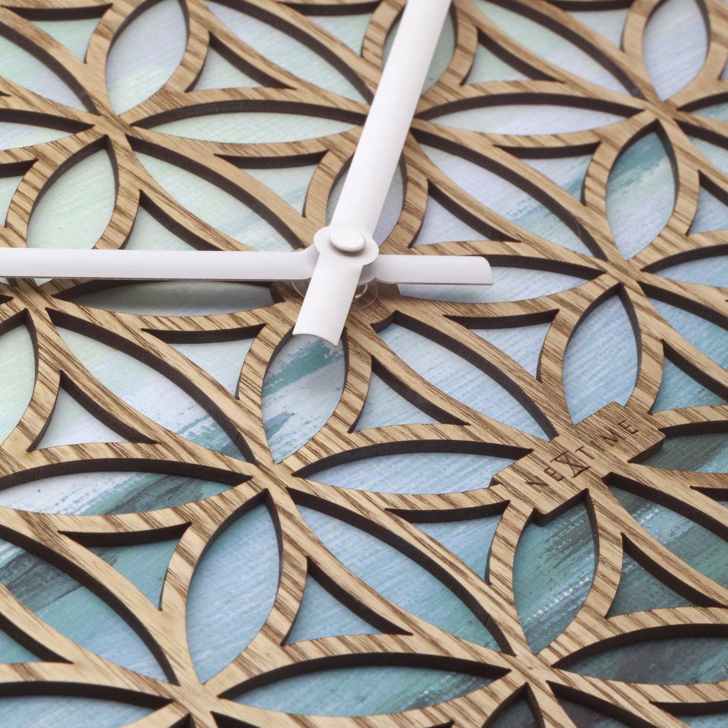 NeXtime Wandklok 40 cm - Geruisloos - Groen - Hout - "Concord"